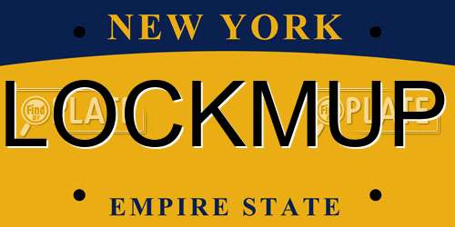LOCKMUP New York License Plate