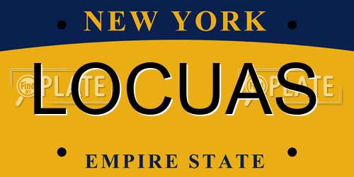 LOCUAS New York License Plate