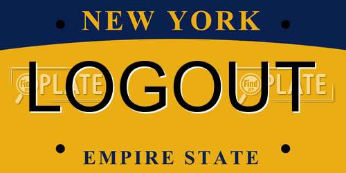 LOGOUT New York License Plate