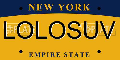 LOLOSUV New York License Plate