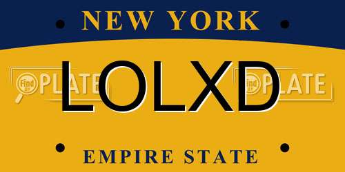 LOLXD New York License Plate