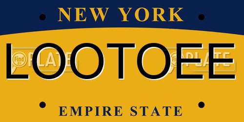 LOOTOEE New York License Plate