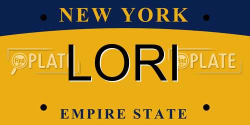 LORI New York License Plate