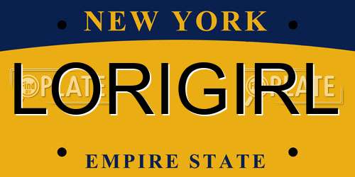 LORIGIRL New York License Plate