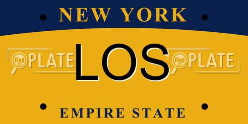 LOS New York License Plate