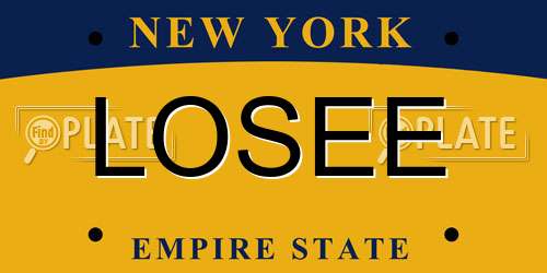 LOSEE New York License Plate