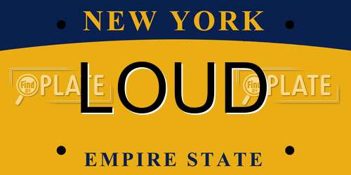 LOUD New York License Plate