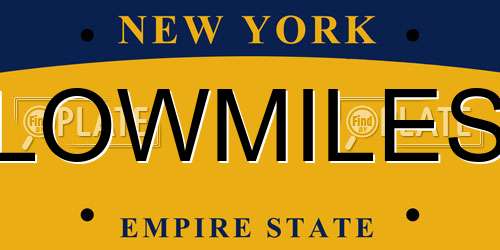LOWMILES New York License Plate