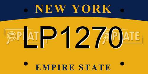 LP1270 New York License Plate