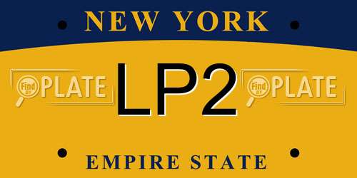 LP2 New York License Plate