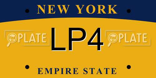 LP4 New York License Plate
