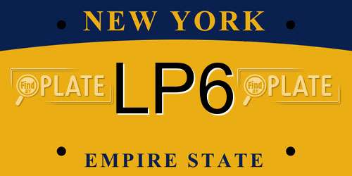 LP6 New York License Plate