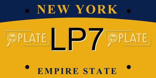 LP7 New York License Plate