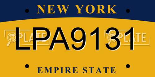 LPA9131 New York License Plate