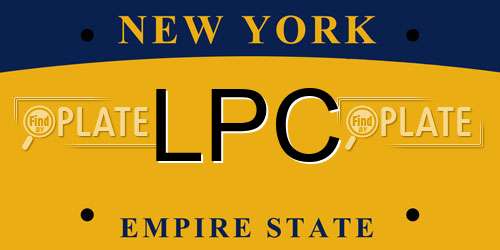 LPC New York License Plate