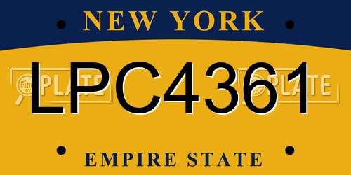 LPC4361 New York License Plate
