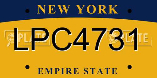 LPC4731 New York License Plate