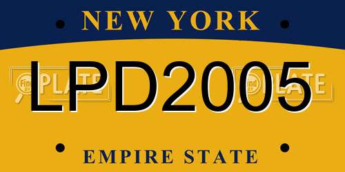 LPD2005 New York License Plate