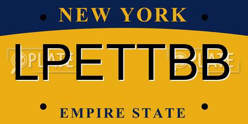 LPETTBB New York License Plate