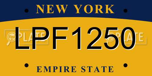 LPF1250 New York License Plate