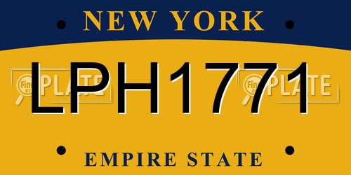 LPH1771 New York License Plate