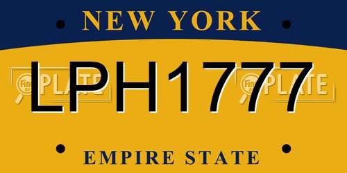 LPH1777 New York License Plate