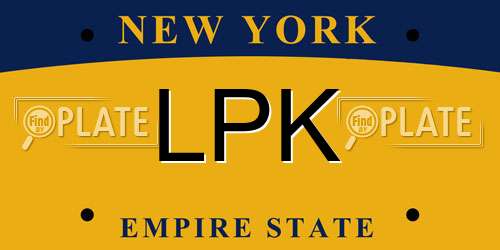 LPK New York License Plate