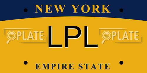 LPL New York License Plate