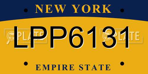 LPP6131 New York License Plate