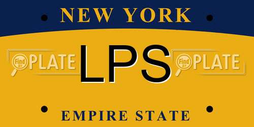 LPS New York License Plate