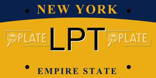 LPT New York License Plate