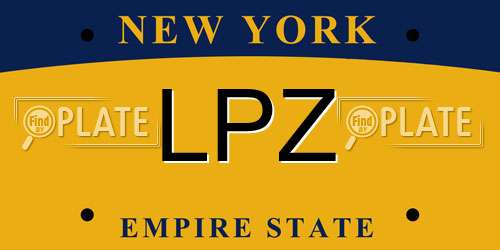 LPZ New York License Plate