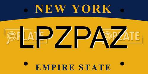 LPZPAZ New York License Plate