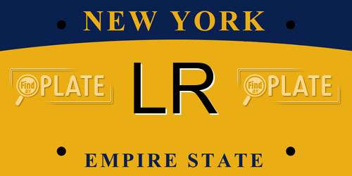 LR New York License Plate