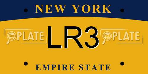 LR3 New York License Plate