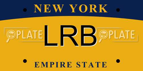 LRB New York License Plate