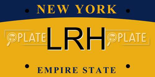 LRH New York License Plate