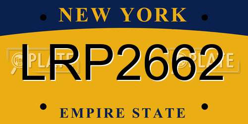 LRP2662 New York License Plate