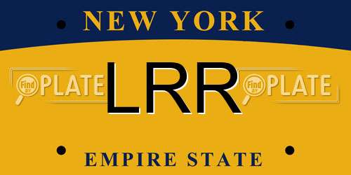 LRR New York License Plate