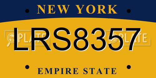 LRS8357 New York License Plate