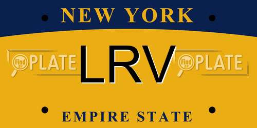 LRV New York License Plate