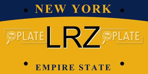 LRZ New York License Plate