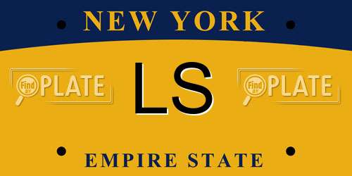 LS New York License Plate