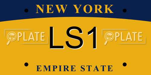 LS1 New York License Plate