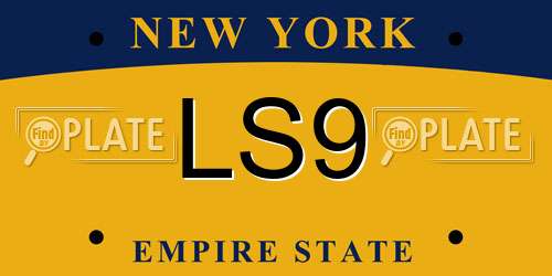 LS9 New York License Plate