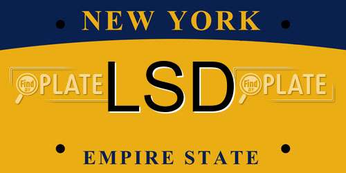 LSD New York License Plate