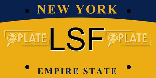 LSF New York License Plate