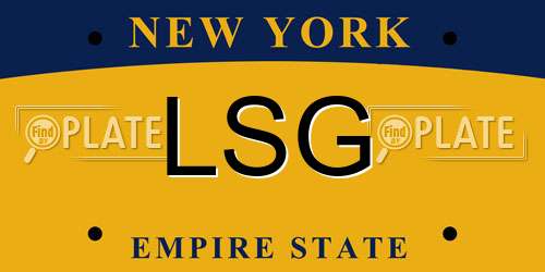 LSG New York License Plate
