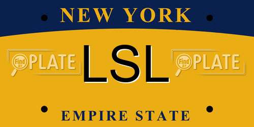 LSL New York License Plate
