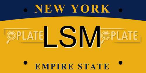 LSM New York License Plate